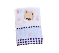 Alipis Boys and Girls Bath Towel Cotton Blue Jacquard Pattern Soft Absorbent Washcloth Towel for Newborn Boy Girl Newborn