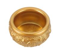 Alipis Brass Aromatherapy Incense Burner with Prosperity Treasure Basin Design, Collectible Feng Shui Success Bowl for Living Room and Office Decoration