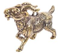 Alipis Brass Goat Keyring Charm Polished Handmade Decoration for Party Favor Multifunctional Protective Keychain Accessory Vintage Style