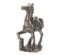 Alipis Brass Horse Figurine for Year Horse Chinese Zodiac Feng Shui Wealth Statue Polished Decorative Ornament for Home Office Desk Symbol of Ambition and Luck