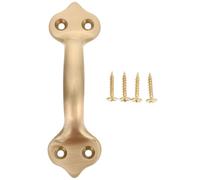 Alipis Brass Pull Handle 90mm Hole Spacing Matte Brushed Small Cabinet Drawer Furniture Replacement Handle for Wardrobe Door and Window