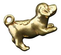 Alipis Brass Puppy Ornament Mini Dog Figurines Decoraciones Para Pasteles Figurines for Kids Brass Dog Decor Shaped Funky Jewelry Small Decoration Animal Charm Child