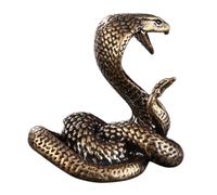 Alipis Brass Snake Ornament Retro Cobra Figurine Stylish Desktop Decor for Home Office Compact Space Saving Feng Shui Adornment Car Housewarming Year