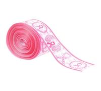 Alipis Breast Cancer Awareness Pink Ribbon for Crafting and Hair Accessories, Soft Polyester Grosgrain Ribbon Bright and Vivid Colours, for Weddings and Awareness Events Decoration