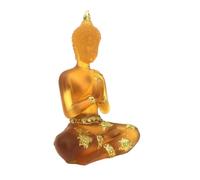 Alipis Buddha Statue Resin Figurine Home Decor Golden Finish Decorative Buddha Ornament for Living Room and Office 6-inch Size for Meditation and Spiritual Spaces