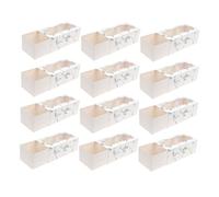 Alipis Cake Roll Packaging Boxes White Dessert Storage Containers Paper 20pcs Lightweight for Wedding and Birthday Party Use