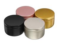Alipis Candle Storage Tin DIY Candle Tin round Aluminium Empty Container Home Craft Projects 5.2 X 5.2 X 3.5 CM