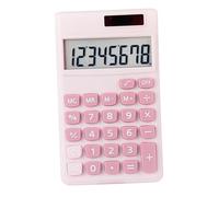 Alipis Candy Color Cute Mini Solar Calculator Portable Financial Accounting Calculator for Students and Office Compact Pink Handheld Pocket for School and Work