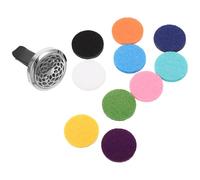 Alipis Car Aromatherapy Diffuser Clip Includes 9pcs Color Assorted style Stainless Steel with Natural Pattern Hollow out Design, Multipurpose Freshener for Car and Office