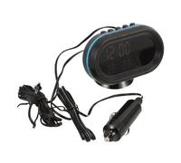 Alipis Car Clock Voltmeter Thermometer Digital Car Accessory with Dual Color Backlight Accurate Voltage and Indoor Outdoor Temperature Display Easy Plug in Installation