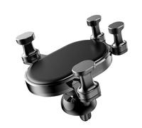 Alipis Car Phone Holder Rotation Air Vent Mount Silicone Abs Mobile Phone Rack for Navigation Easy Installation Soft Clips Protect Device Suitable for Men and Women Black