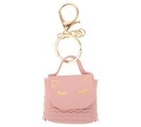 Alipis Cat Keychain Coin Purse for Little, Mini Pink Cartoon Cat Wallet with Keyring, Small Purse for Coins and Cards, Portable Accessory