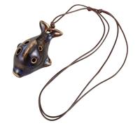 Alipis Ceramic 4-hole Dolphin Ocarina Portable Beginner Instrument Cartoon Music Wind Instrument for Boys and Girls and Adults Creative Practice Toy