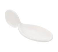 Alipis Ceramic Caviar Spoon White Porcelain Molecular Cuisine Specialty Spoon for Home Dining and Entertaining, Black Tableware Accent with Elegant Design