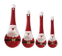 Alipis Ceramic Christmas Measuring Spoons Set: 4 PCS Santa Claus Measuring Spoons - Christmas Kitchen Utensils for Baking Cooking Xmas Holiday Party Favors