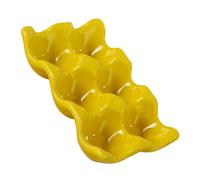 Alipis Ceramic Egg Serving Tray with Chic Look for Small Appetizers and Eggs Stylish Yellow Display Stand for Restaurant and Countertop