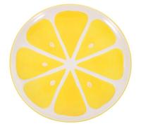 Alipis Ceramic Food Serving Plate Lemon Pattern Decorative Snack Dish Japanese Style Portable Kitchen Plates for Home and Party Use