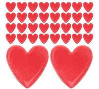 Alipis Ceramic Heart-Shaped Mosaic Tiles 100g Red Flatback Pieces for DIY Crafts Arts Mosaic Making