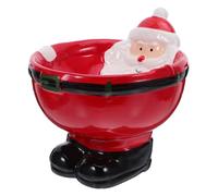 Alipis Ceramic Santa Claus Candy Dish: Christmas Footed Bowl for Cookies Candy Appetizer Serving - Decorative Decorative Bowl for Holiday Party