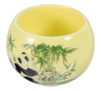 Alipis Ceramic Tea Cup Yellow Compact Portable Cup for Drinking Tea in Office Tea House