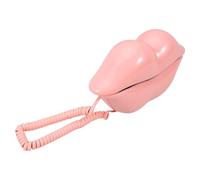 Alipis Charming Lip Phone Novelty Corded Telephone Vintage Creative Home Office Tabletop Decor Prop