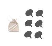 Alipis Cheese Label Toppers Reusable Natural Stone with Pencils and Decor Bag, Easy to Install Cheese Inserts for Cake Decoration Kit Many Occasions