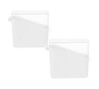 Alipis Cheese Storage Container 2-Pack with Flip Lid for Fridge Compact Sliced Cheese Holder and Butter Box Food Organizer for Bacon and Fruit Preservation 4.33X4.13X1.89In