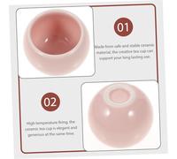 Alipis Chinese Style Ceramic Tea Cup with Ice Crackle Glaze High Temperature Fired Traditional Teaware for Tea Tasting Multi-use Household Cup in Pink Suitable for Home Office and Houses