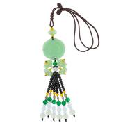 Alipis Chinese Traditional Style Car Hanging Ornament Crystal Pendant Car Interior Decoration Amulet for Peace Safety Durable Unique Design