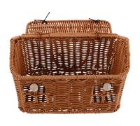 Alipis Christmas Decorative Basket with Handle, House Shaped Rattan Candy Storage Box for Holiday, Cookies, Nuts, and Party Favors - Handwoven Round Handle Hamper for Weddings and