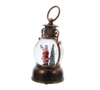 Alipis Christmas Music Box Snow Globe Lantern with LED Lights and Glitter Portable Handheld Holiday Table Decor with Handle Battery and USB Powered Battery Not Included Festive Indoor