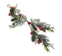 Alipis Christmas Teardrop Swag Garland with Gold Baubles and Pine Foliage Front Door Outdoor Holiday Wreath Decoration for Entryway Window Mailbox Seasonal Xmas Decor