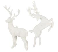 Alipis Christmas Tree Ornaments Reindeer Hanging Pendant 2pcs White Xmas Hanging Decor Snowflake Angel Wings Holiday Decoration for Home and Tree