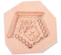 Alipis Christmas Wooden Cookie Molds Nonstick Carved Embossing Stamps for DIY Baking Tools Elegant Xmas House Design Easy Press Wooden Biscuit Mold for Holiday Baking Gifts