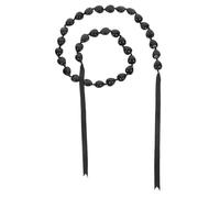 Alipis Chunky Acrylic Graduation Necklace for Women Festive Photo Decor Accessory for College Parties and University Celebrations Unique Black Honor Bead Jewelry for Graduation