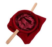Alipis Church Offering Bag with Wooden Handle for Sunday Worship | Velvet and Wood Build, Secure Opening and Closing Mechanism, Elegant Classic Style for Donations