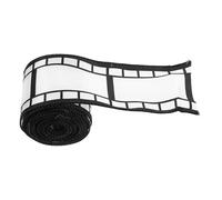 Alipis Classic Black and White Filmstrip Ribbon 10 Yard Polyester Roll for Versatile Application and Easy Shaping, for Photography Themed Crafts and Movie Night Party Decorations