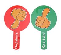 Alipis Classroom Voting Paddles in Voting and Classroom Teaching 2pcs Double Sided Lightweight Reusable Response Boards with Markings for Teachers and Students