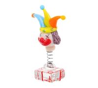 Alipis Colorful Clown Cake Topper Hand Blown Glass Collectible Figurines with Spring Design for Playful Decoration Exceptional Craftsmanship Dazzling Colors for Home Office Decor