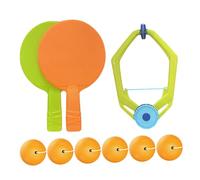 Alipis Compact Hanging Table Tennis Trainer for Indoor Play Portable Suspended Pong with Practicing Racket and Balls Boosts Interaction and Hand-eye Coordination Suitable for Spaces and