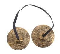 Alipis Copper Finger Cymbals for Belly Dancing and Yoga Hand Percussion Instrument with Spiritual Tibetan Significance Multifunctional Brass Chimes for Dance Rituals and Festive Events