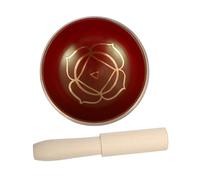 Alipis Copper Singing Bowl Set for Meditation and Sound Therapy, Lightweight Portable Handcrafted Buddhist Bowl with Wooden Rod, for Home Decoration and Travel Use