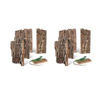 Alipis Cork Bark for Reptiles: Natural Tree Bark Flats - Turtle Basking Platform Terrarium Tree Decor Reptile Hide for Gecko, Snake, and Aquarium Fish Tank Backgroun