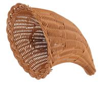 Alipis Cornucopia Baskets Horn Thanksgiving Wicker Grapevine Fall Basket Table Decor Fruits Basket Snack Food Basket for Table Centerpiece