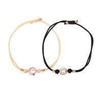 Alipis Couple Wrist Bracelet Adjustable Vibration Bands for Long Distance Relationships Woven Heartbeat Connection, Suitable for Men and Women Special Occasions