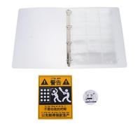 Alipis Creative Badge Collection Book 4 Display Pages for 48 Anime Pins, Medal Storage Holder Folder for Badge and Medal Organizer, Suitable for Collectible Display and Travel