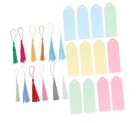 Alipis Creative Chinese Style Plum Blossom Cardstock Blank Bookmarks with Tassels DIY Craft Cards for Students and Making