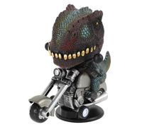Alipis Creative Dinosaur Motorcycle Model Inertia Driven Rotatable Unique Car Decoration for Sturdy Design Easy Installation Fun Dinosaur Motorbike for Boys