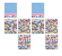 Alipis Cross-Stitch Number Stickers Set, 8 Self-Adhesive Classification Labels for Storage Boxes and Jars, Fabric Adhesive Decals for Cross-Stitch Supplies and Organization