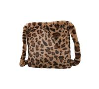 Alipis Crossbody Bag and Metal Details with Large Internal Capacity Plush Leopard Pattern Fashionable Storage and Umbrellas for Mobile Phones for Beach for Women and Dating